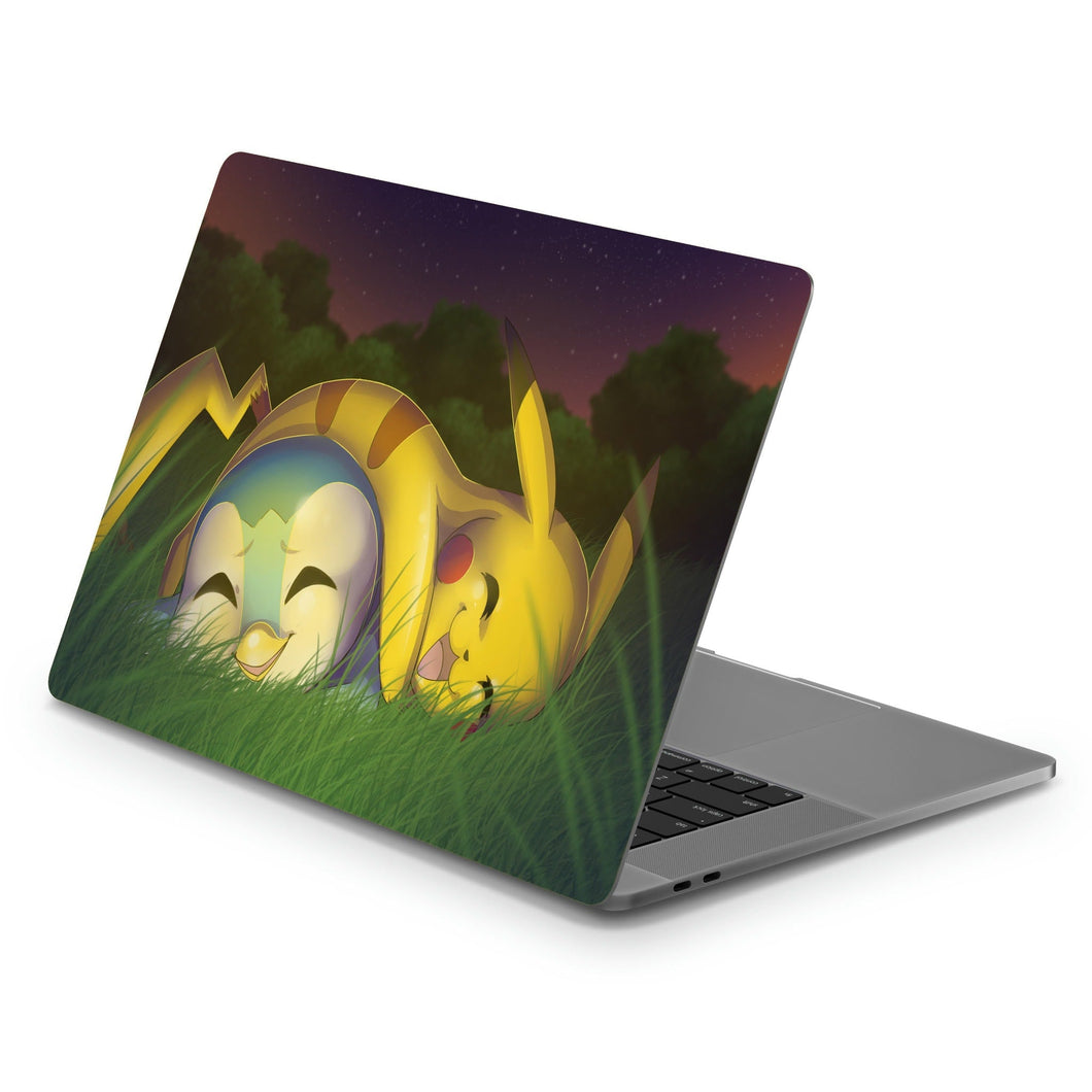 Pikachu and Piplup  Macbook Skin