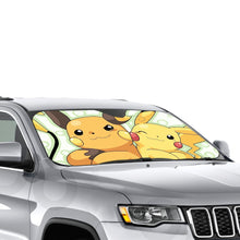 Load image into Gallery viewer, Pikachu and Raichu  Car Sunshade
