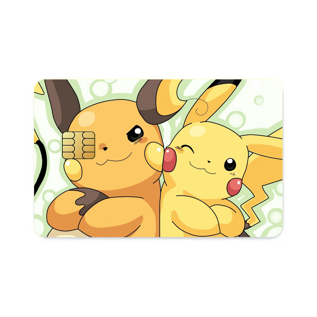 Pikachu and Raichu  Credit Card Skins (4-in-1 Pack)