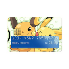 Load image into Gallery viewer, Pikachu and Raichu  Credit Card Skins (4-in-1 Pack)
