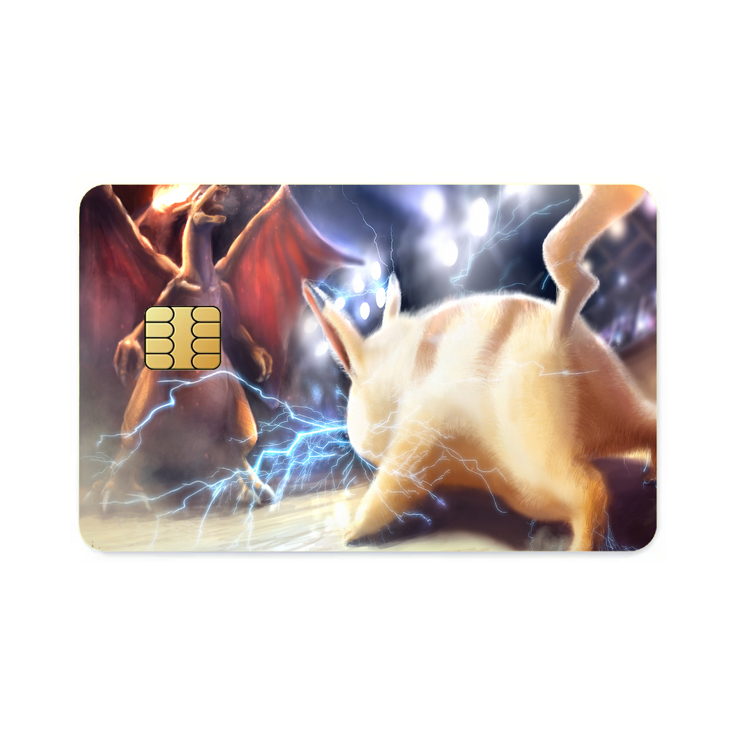 Pikachu Vs Charizard  Credit Card Skins (4-in-1 Pack)