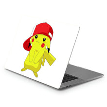 Load image into Gallery viewer, Pikachu wearing Ash&#39;s hat Macbook Skin
