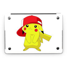 Load image into Gallery viewer, Pikachu wearing Ash&#39;s hat Macbook Skin
