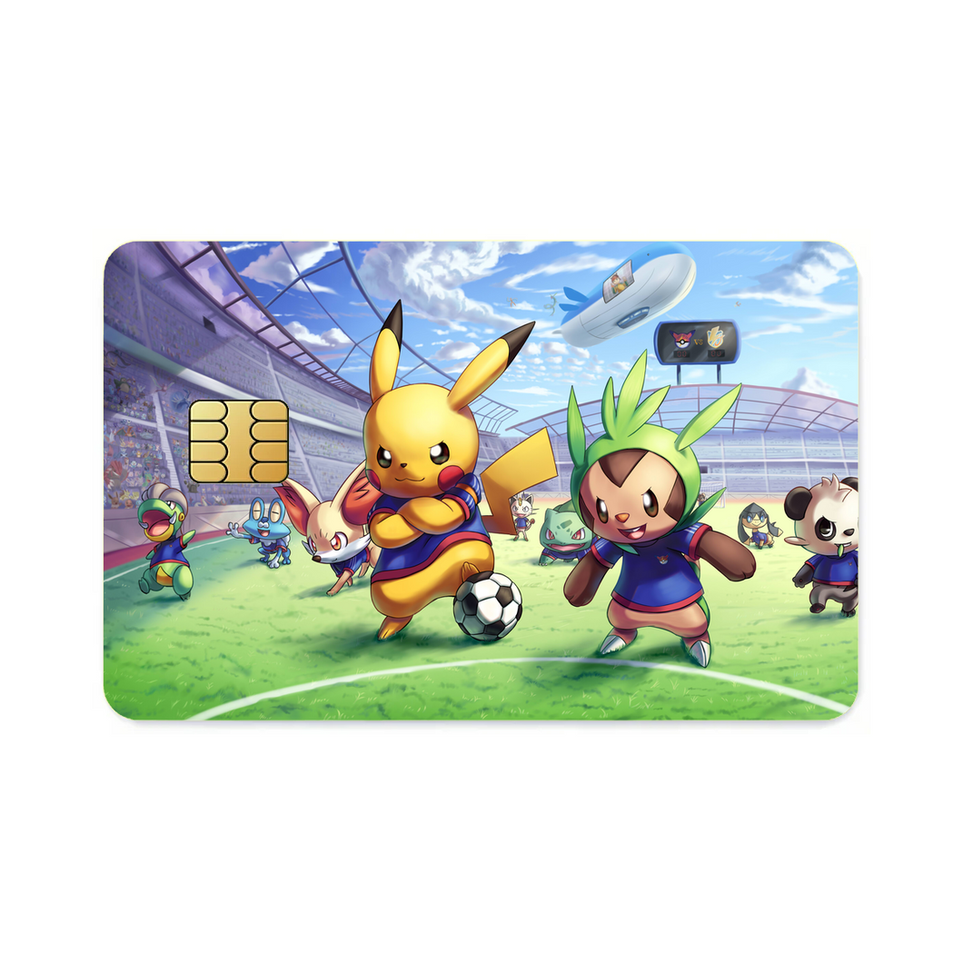 Pokemon Soccer Match  Credit Card Skins (4-in-1 Pack)