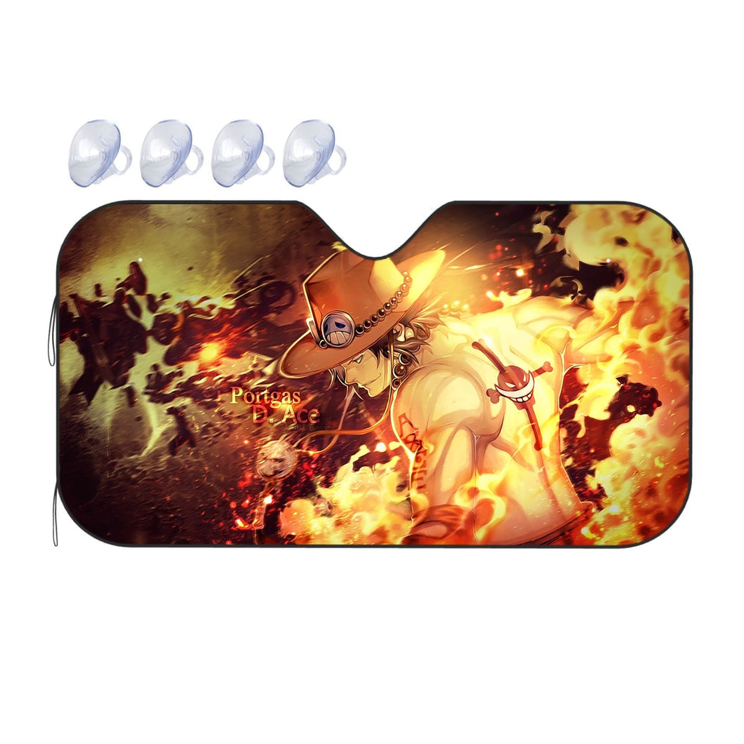 Portgas D. Ace 8k  Car Sunshade