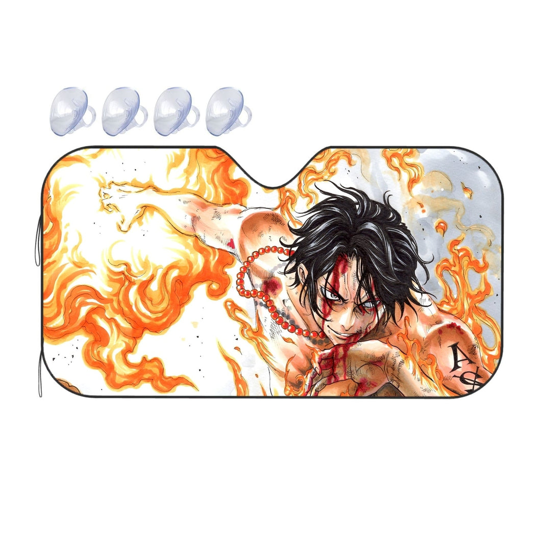 Portgas D. Ace - One Piece Car Sunshade