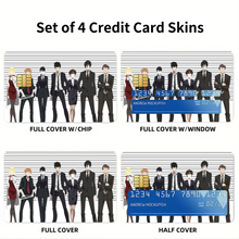 Load image into Gallery viewer, Psycho-Pass Akane Tsunemori, Nobuchika Ginoza, Shuusei Kagari, Tomomi Masaoka, Shion Karanomori  Credit Card Skins (4-in-1 Pack)
