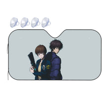 Load image into Gallery viewer, Psycho-Pass Inspecter and a villain Car Sunshade
