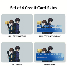 Load image into Gallery viewer, Psycho-Pass Inspecter and a villain Credit Card Skins (4-in-1 Pack)
