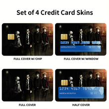 Load image into Gallery viewer, Psycho-Pass Inspecters and a villain  Credit Card Skins (4-in-1 Pack)
