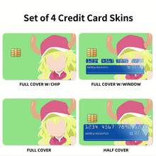 Load image into Gallery viewer, ‎Quetzalcoatl - Maid Dragon Minimalist V1  Credit Card Skins (4-in-1 Pack)
