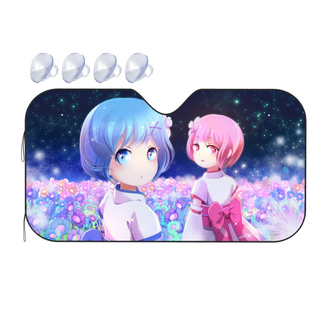 Ram&Rem夜  Car Sunshade
