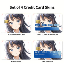 Load image into Gallery viewer, Rascal Does Not Dream of Bunny Girl Senpai  Credit Card Skins (4-in-1 Pack)
