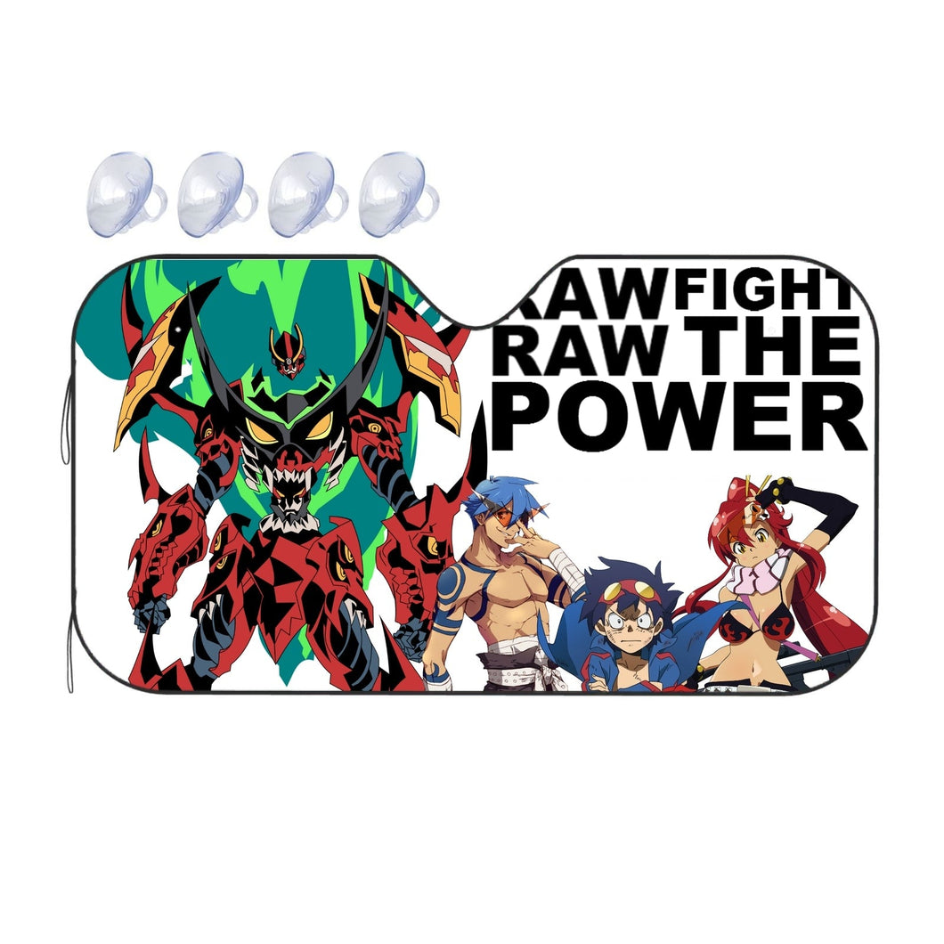 Raw Raw Fight The Power  Car Sunshade