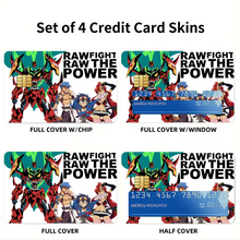 Load image into Gallery viewer, Raw Raw Fight The Power  Credit Card Skins (4-in-1 Pack)
