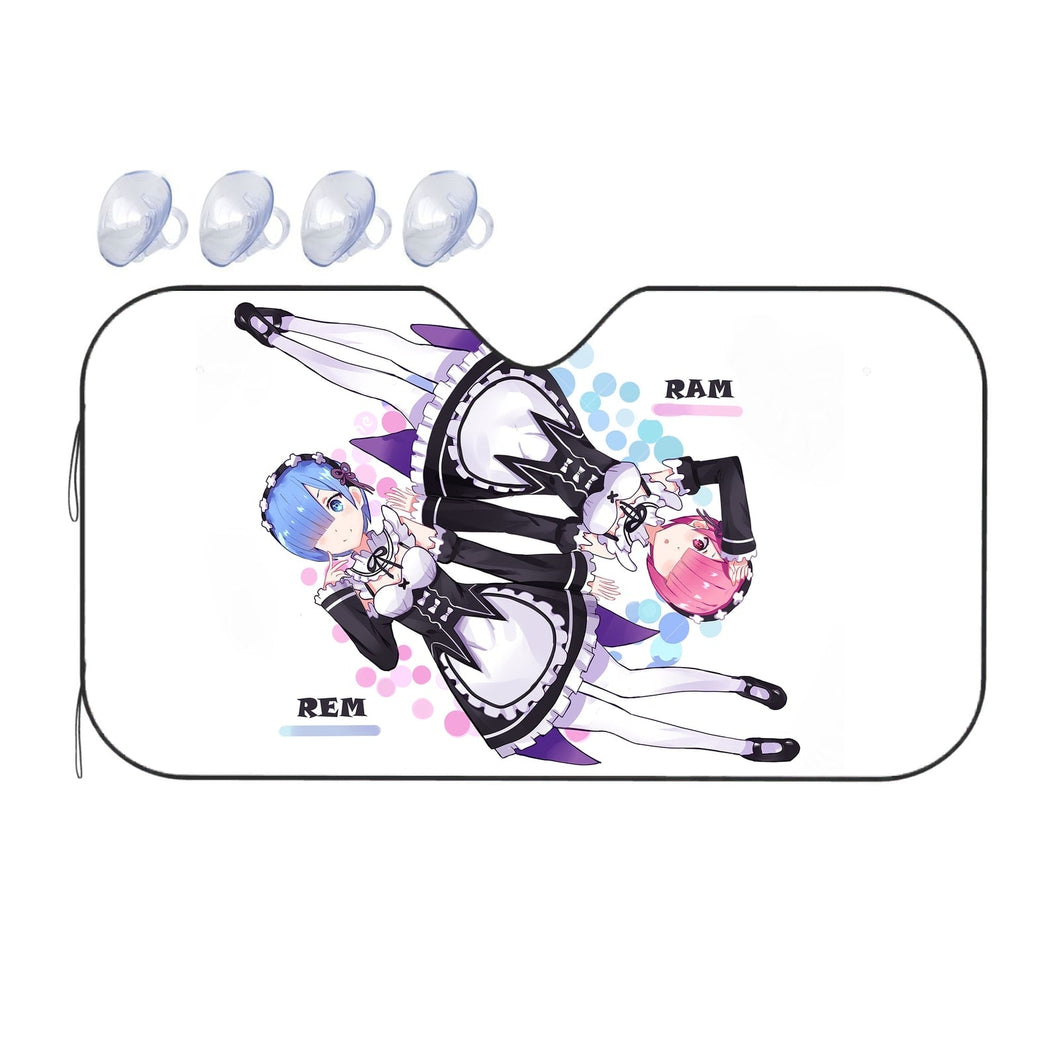 Rem & Ram (Si Kembar)  Car Sunshade