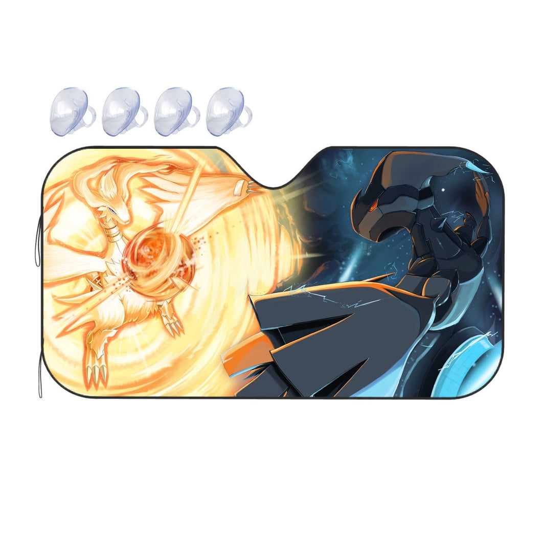 Reshiram Vs Zekrom Car Sunshade