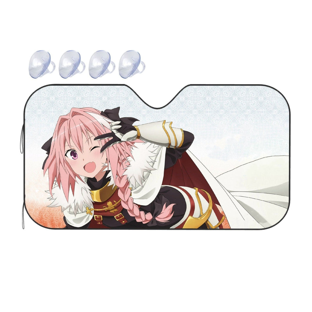 Rider of Black Car Sunshade