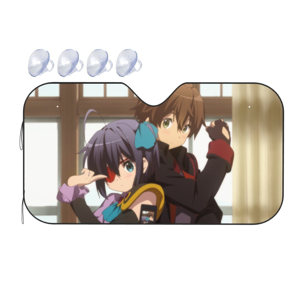 Rikka Takanashi and Yuuta Togashi cosplay  Car Sunshade