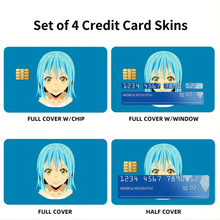 Load image into Gallery viewer, Rimuru Tempest Face ( Blue Background )  Credit Card Skins (4-in-1 Pack)
