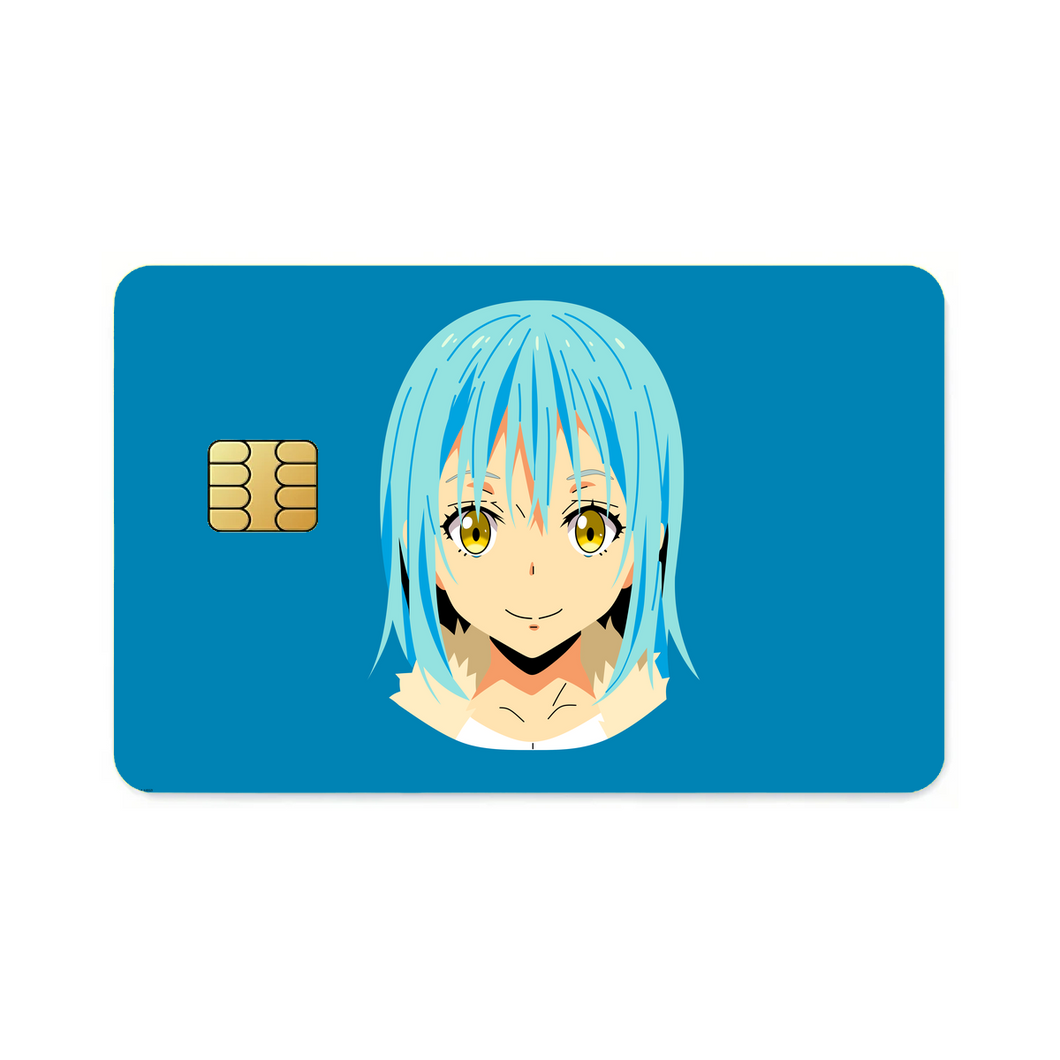Rimuru Tempest Face ( Blue Background )  Credit Card Skins (4-in-1 Pack)