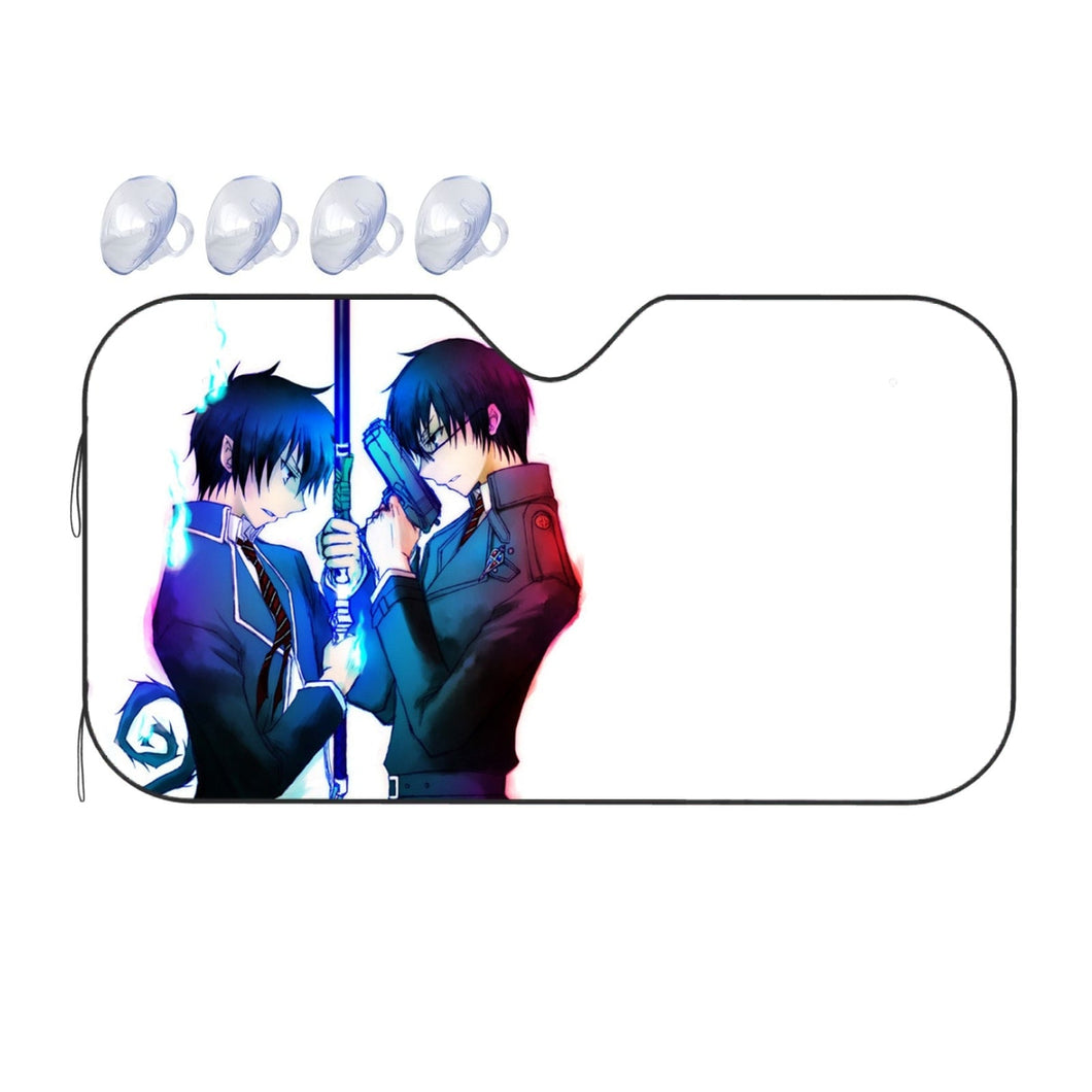 Rin and Yukio Okumura Car Sunshade