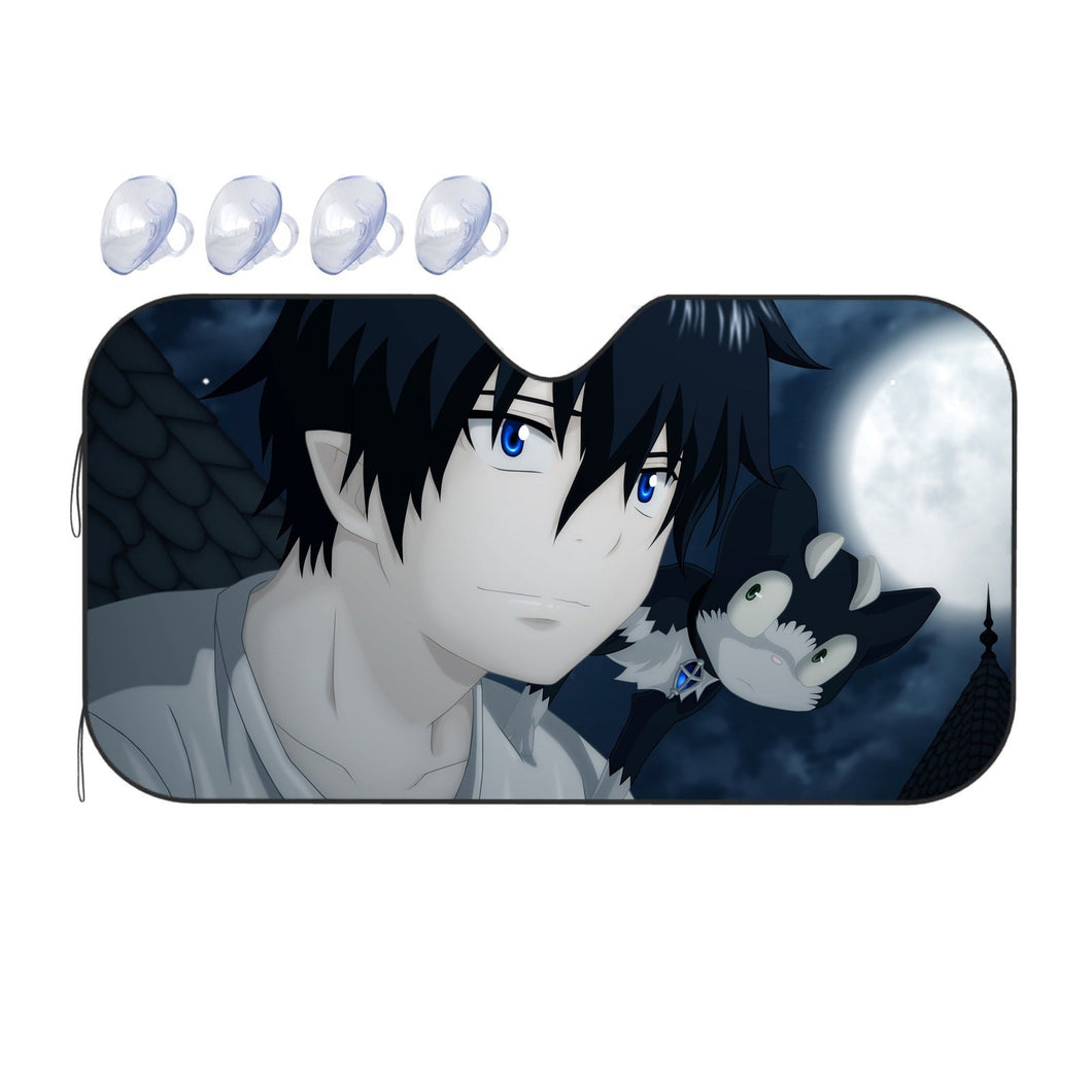 Rin Okumura and Kuro  Car Sunshade