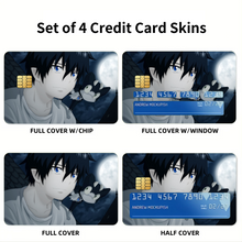 Load image into Gallery viewer, Rin Okumura and Kuro  Credit Card Skins (4-in-1 Pack)
