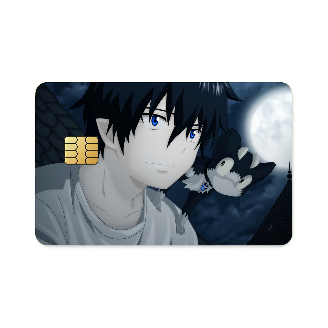 Rin Okumura and Kuro  Credit Card Skins (4-in-1 Pack)