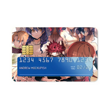 Load image into Gallery viewer, Rindō Kobayashi Alice Nakiri Erina Nakiri and Takumi Aldini  Credit Card Skins (4-in-1 Pack)
