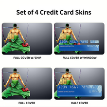 Load image into Gallery viewer, Roronoa Zoro  Credit Card Skins (4-in-1 Pack)
