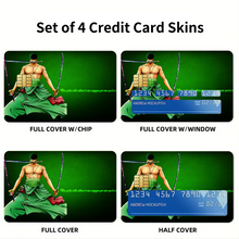 Load image into Gallery viewer, Roronoa Zoro, Santōryū  Credit Card Skins (4-in-1 Pack)
