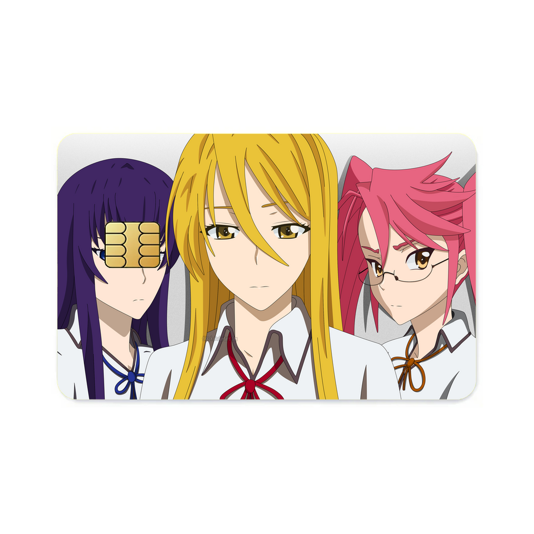 S.S.S Saeko, Shizuka e Saya  Credit Card Skins (4-in-1 Pack)