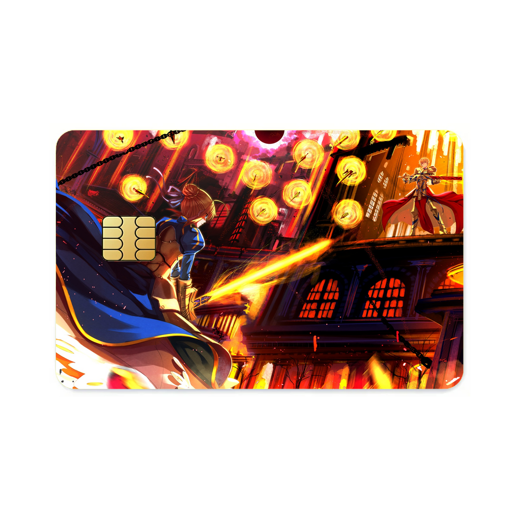 Saber x Gilgamesh  Credit Card Skins (4-in-1 Pack)