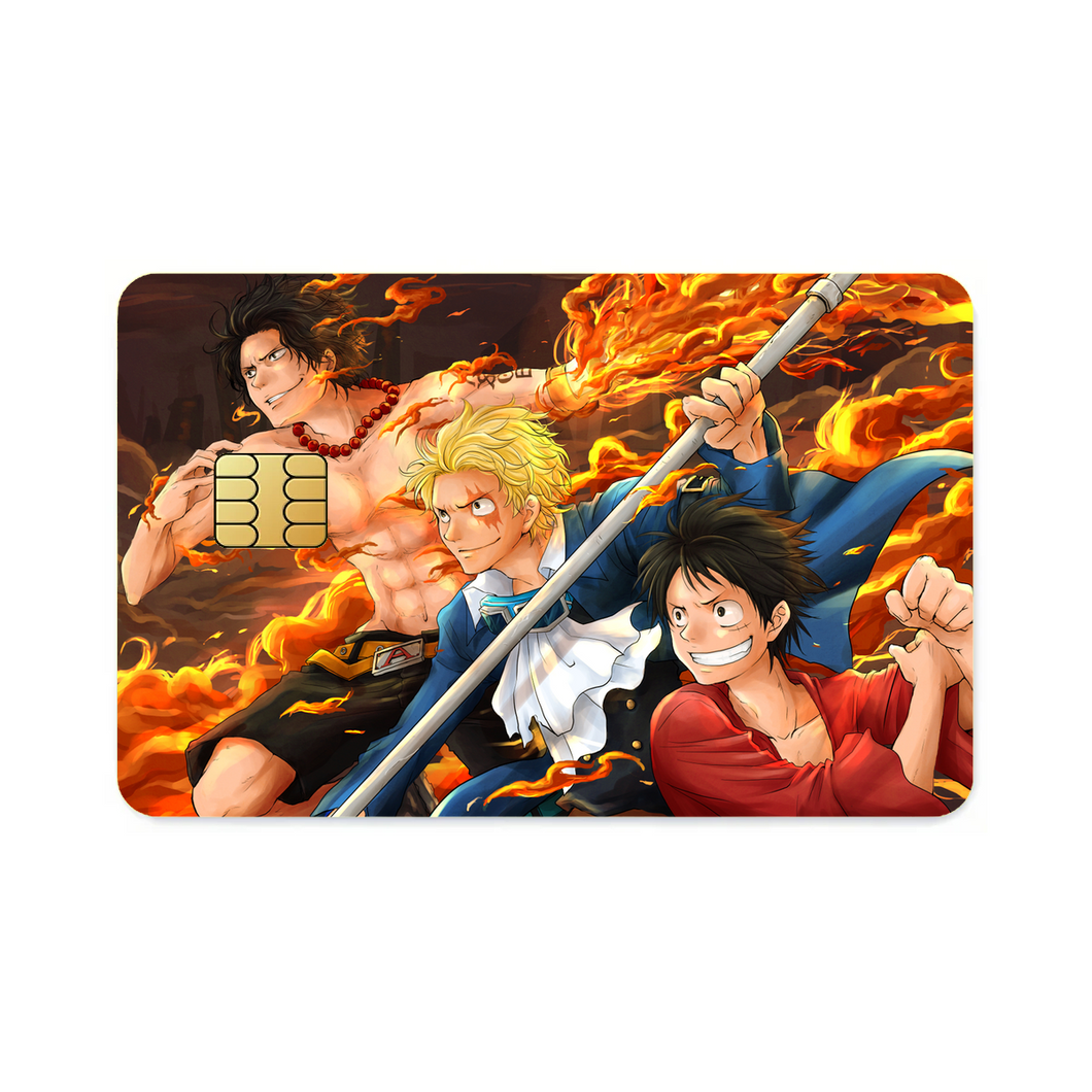 Sabo,Ace and Luffy  Credit Card Skins (4-in-1 Pack)