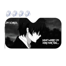 Load image into Gallery viewer, Sad Animewith quote  Car Sunshade

