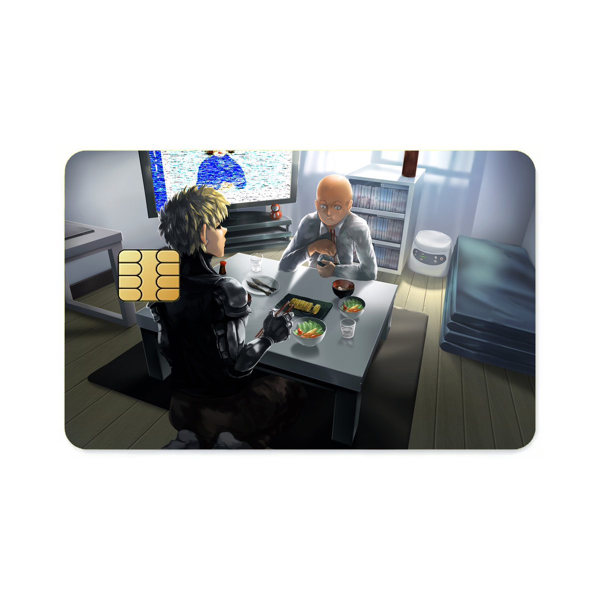 Saitama and Genos Credit Card Skins (4-in-1 Pack)