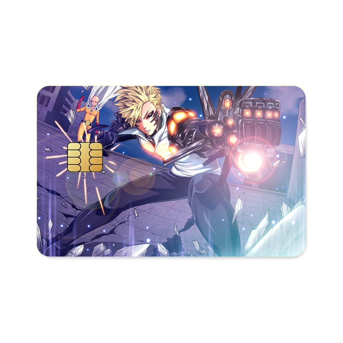 Saitama and Genos Credit Card Skins (4-in-1 Pack)
