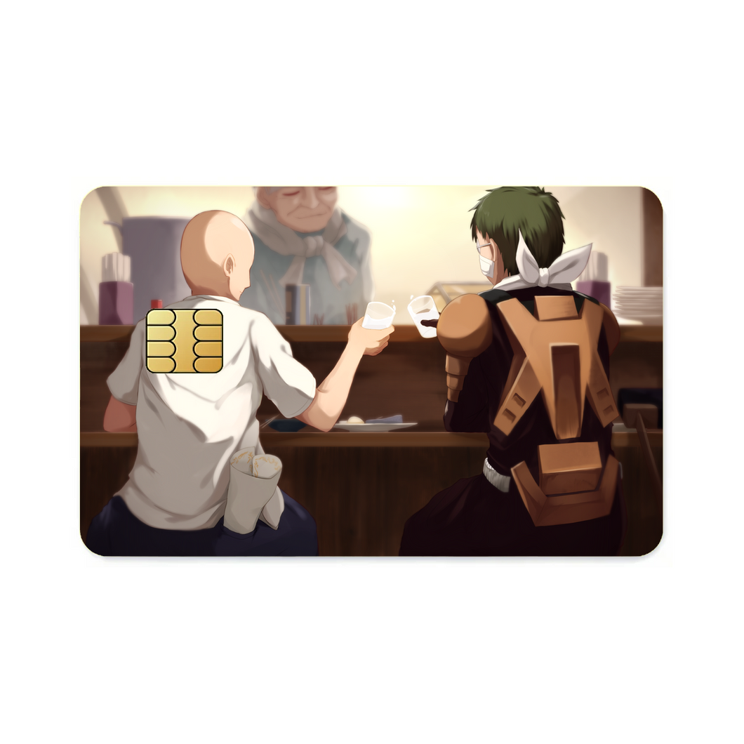 Saitama and License-less Rider  Credit Card Skins (4-in-1 Pack)
