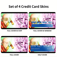 Load image into Gallery viewer, Saitama and Lord Boros  Credit Card Skins (4-in-1 Pack)
