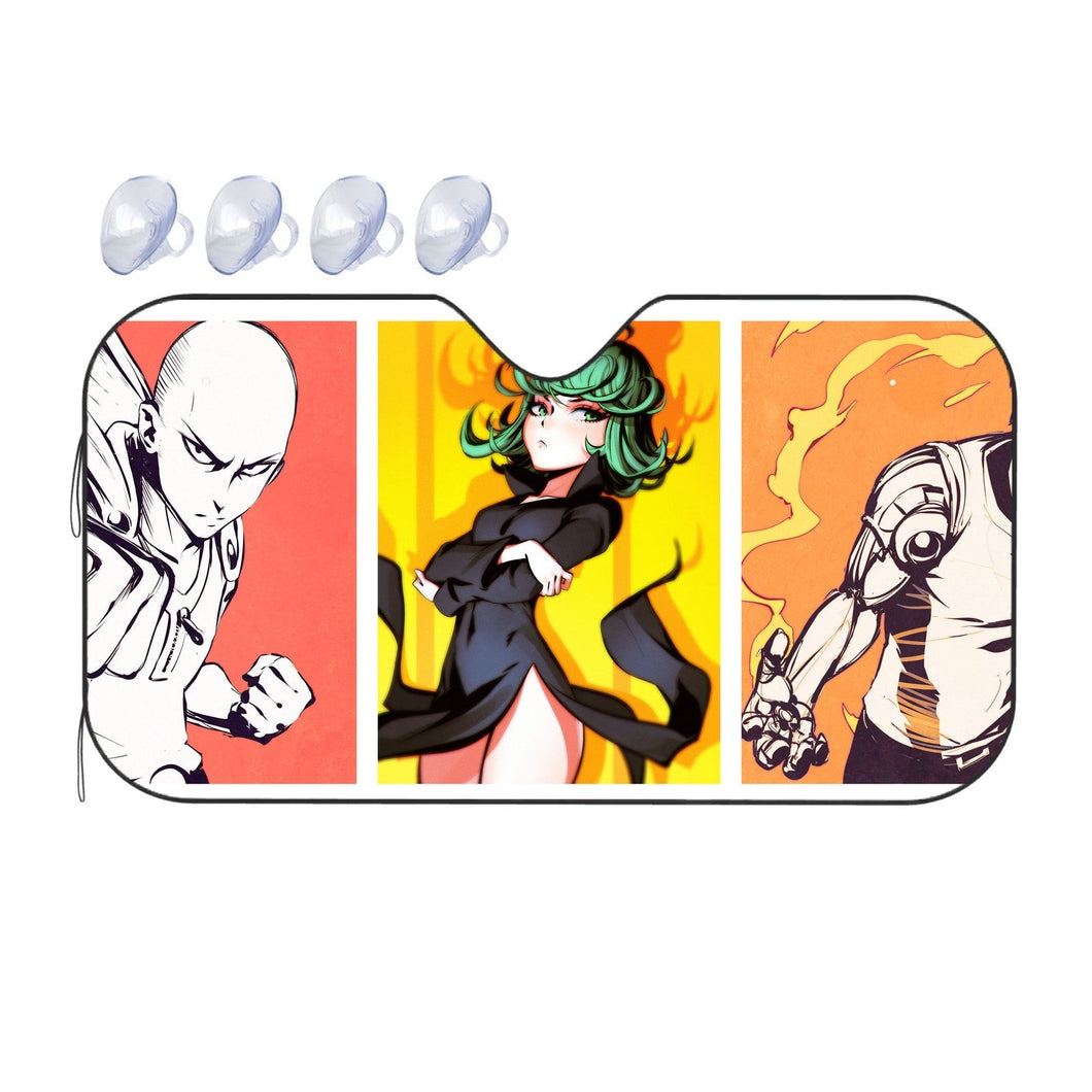 Saitama, Tatsumaki and Genos  Car Sunshade