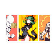 Saitama, Tatsumaki and Genos  Credit Card Skins (4-in-1 Pack)