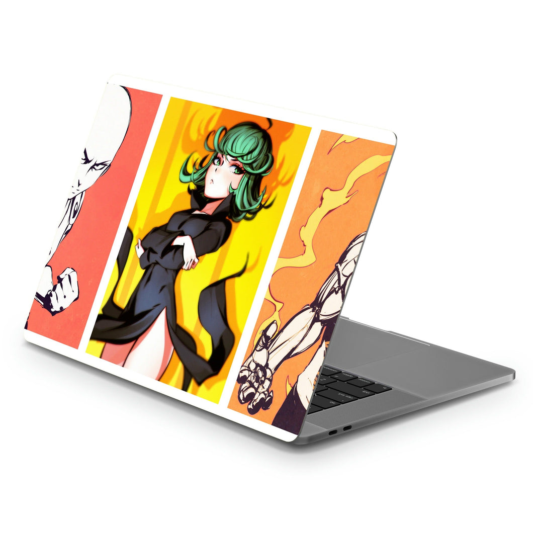 Saitama, Tatsumaki and Genos  Macbook Skin