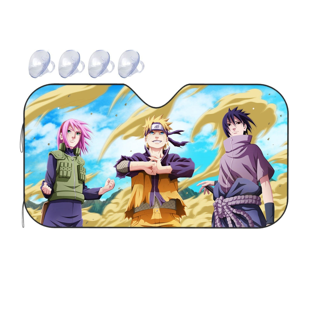 Sakura,Naruto and Sasuke (Day version)  Car Sunshade