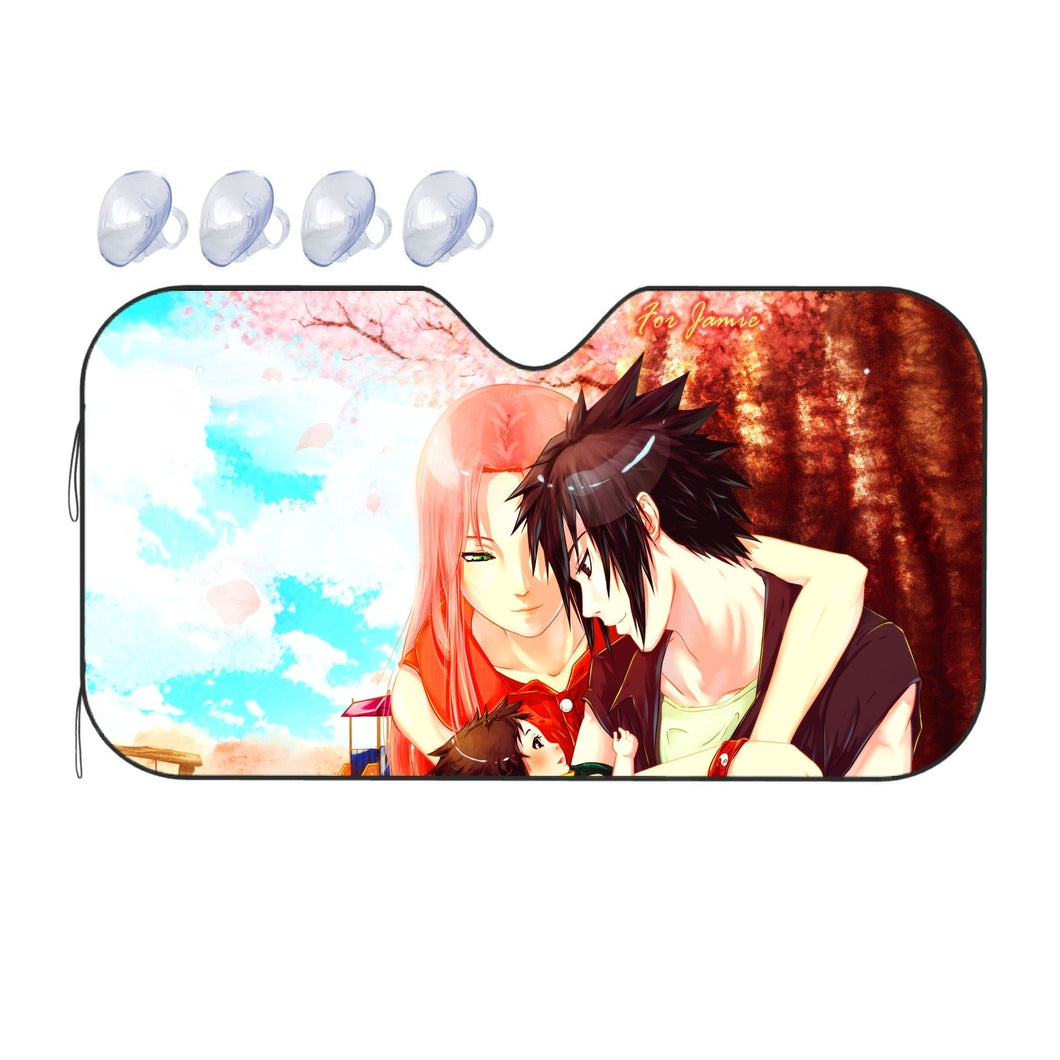 Sakura Sasuke and baby Sarada  Car Sunshade