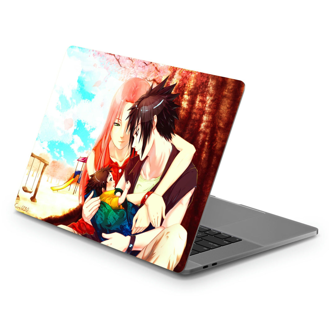 Sakura Sasuke and baby Sarada  Macbook Skin