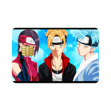 Load image into Gallery viewer, Sarada Uchiha Boruto Uzumaki  Credit Card Skins (4-in-1 Pack)
