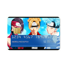 Load image into Gallery viewer, Sarada Uchiha Boruto Uzumaki  Credit Card Skins (4-in-1 Pack)
