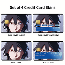 Load image into Gallery viewer, Sasuke (Rinnegan and Sharingan)  Credit Card Skins (4-in-1 Pack)
