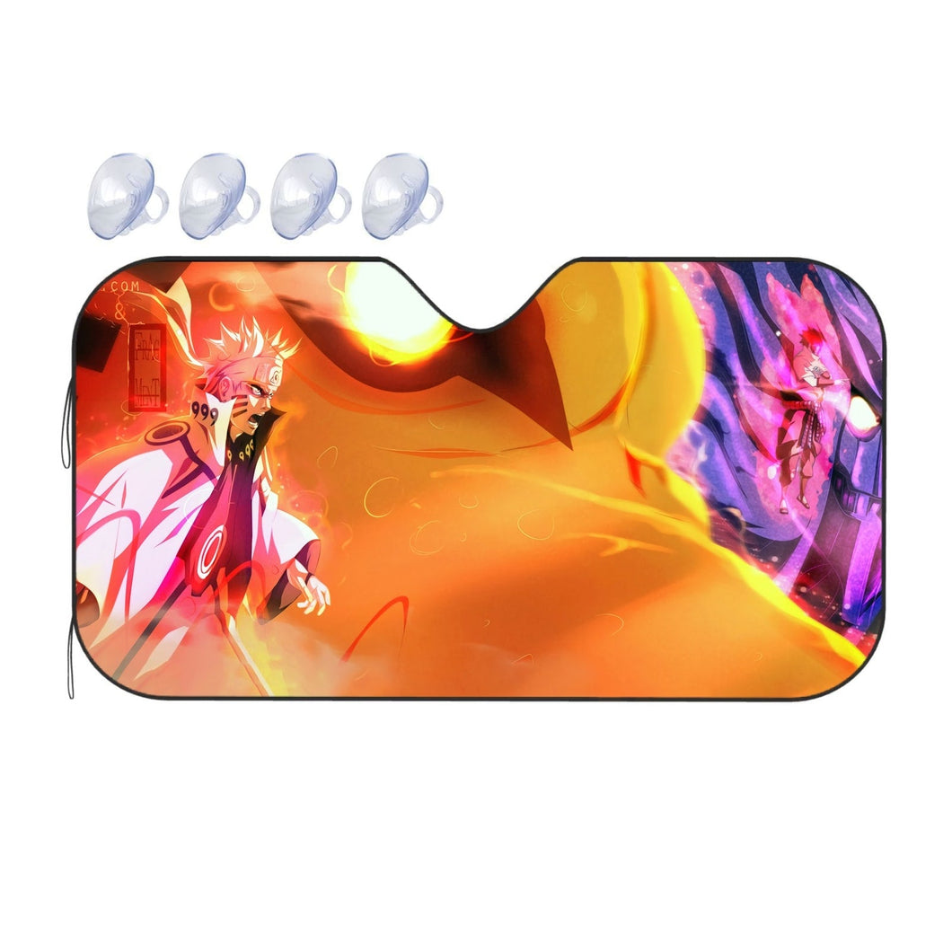Sasuke (susanoo) and Naruto (sage tailed beast mode)  Car Sunshade